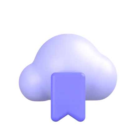 Bookmark Cloud  3D Icon