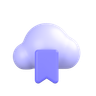 bookmark cloud 3d illustration