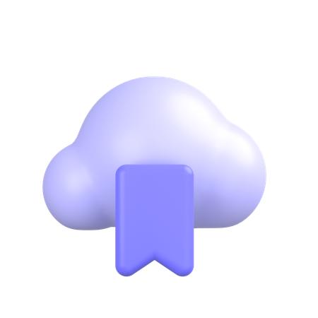 Bookmark Cloud  3D Icon