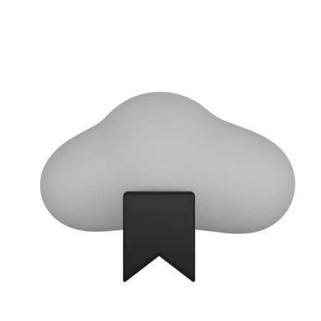 Bookmark Cloud 3 D Illustration 3D Icon