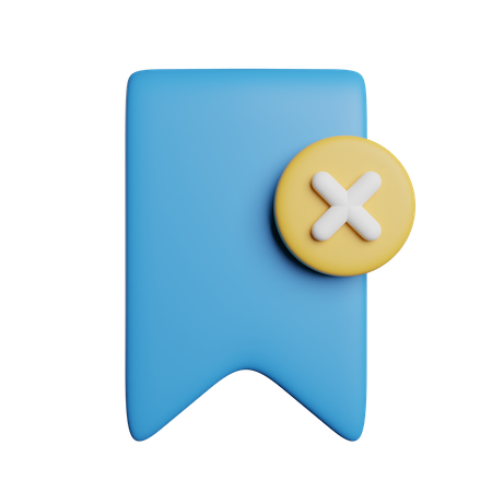 Bookmark Delete  3D Icon