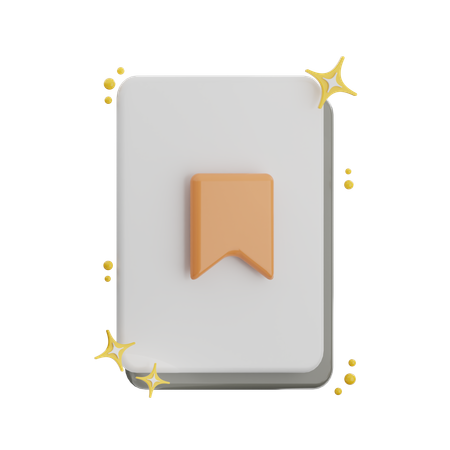 Bookmark Document  3D Icon