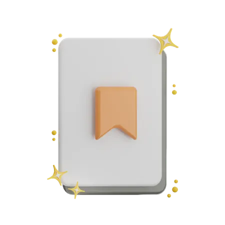 Bookmark Document  3D Icon