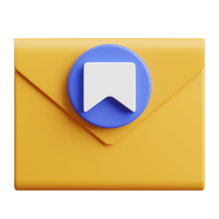 Bookmark Email  3D Icon
