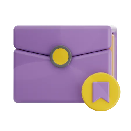 Bookmark Email  3D Icon