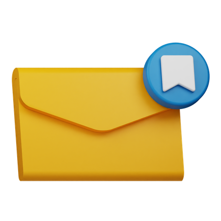 Bookmark Email  3D Icon