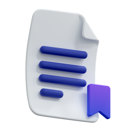 Bookmark File  3D Icon