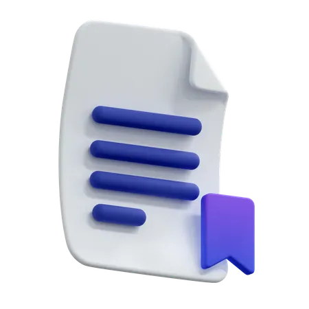 Bookmark File  3D Icon
