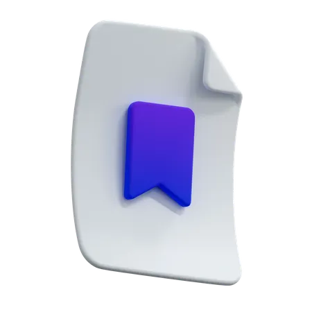 Bookmark File  3D Icon
