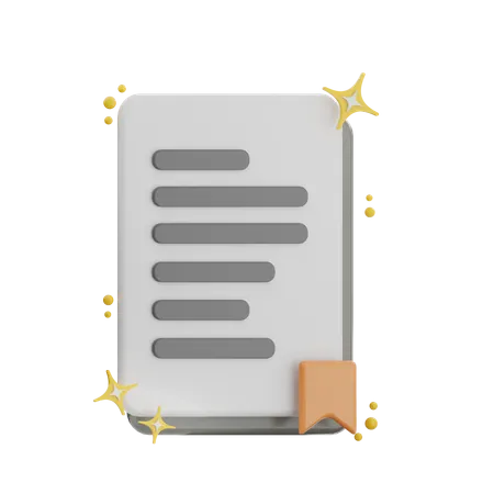 Bookmark File  3D Icon