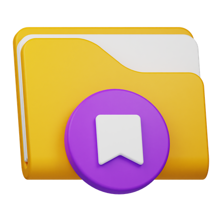 Bookmark Folder  3D Icon