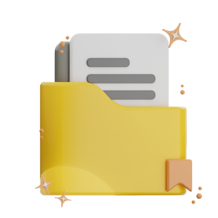 Bookmark Folder  3D Icon