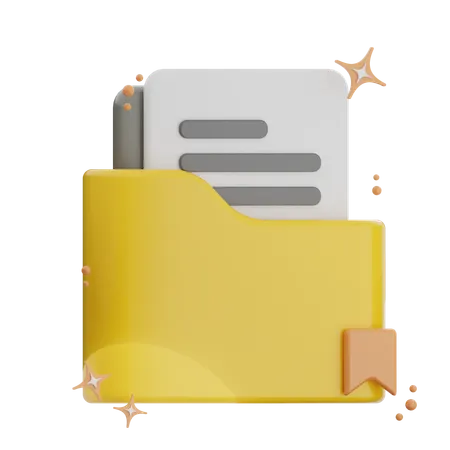 Bookmark Folder  3D Icon