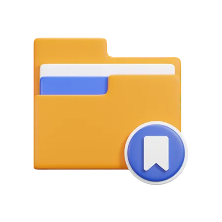 Bookmark Folder  3D Icon