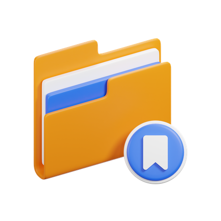 Bookmark Folder  3D Icon