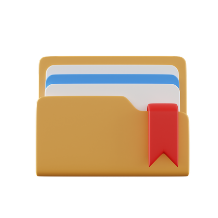 Bookmark Folder  3D Icon