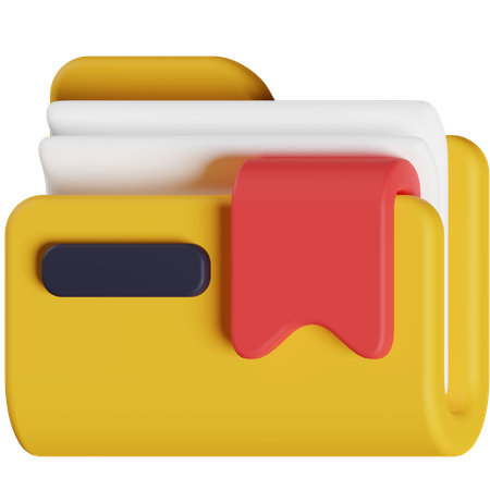 Bookmark Folder  3D Icon