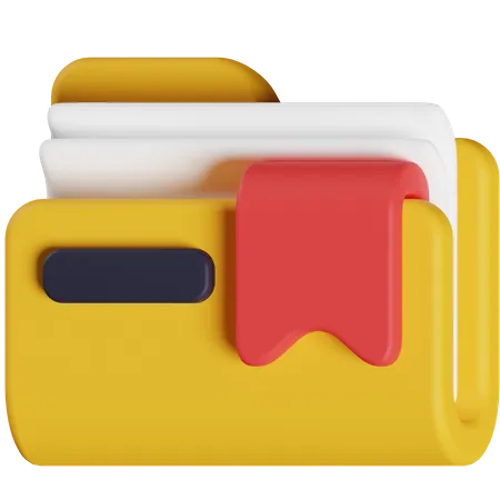 Bookmark Folder  3D Icon