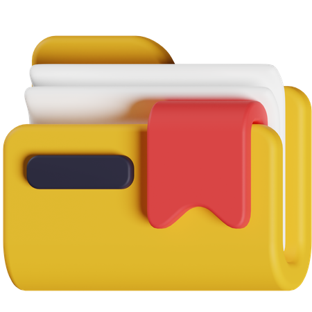 Bookmark Folder  3D Icon