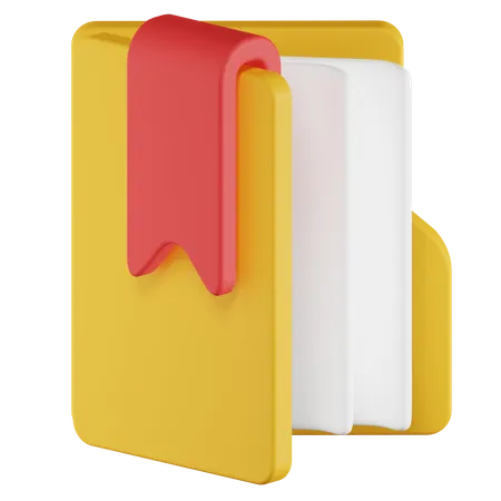 Bookmark Folder 3 D Illustration 3D Icon
