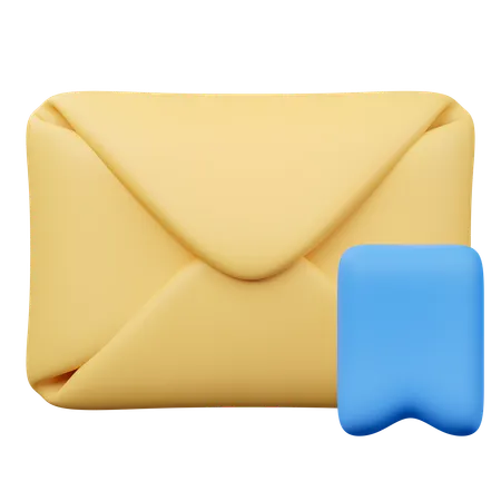 Bookmark Mail  3D Icon