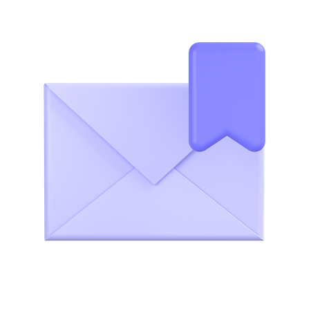 Bookmark Mail  3D Icon