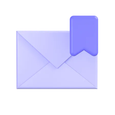 Bookmark Mail  3D Icon