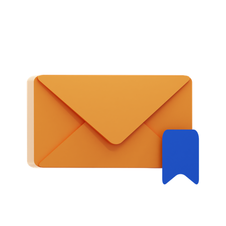 Bookmark Message  3D Icon