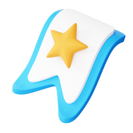 Bookmark Ribbon  3D Icon