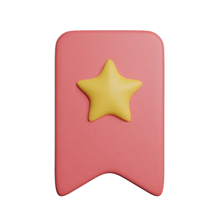 Bookmark Star Favorite 3D Icon