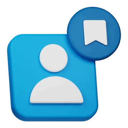 Bookmark User  3D Icon