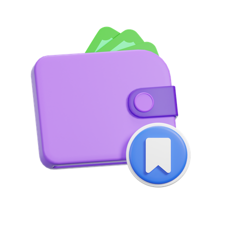 Bookmark Wallet  3D Icon