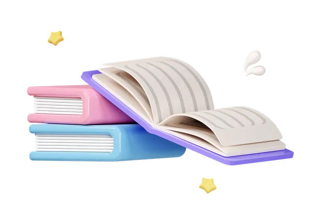 Books  3D Icon