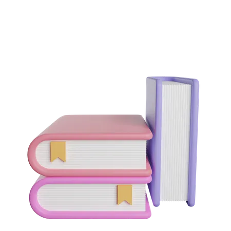 Books  3D Illustration