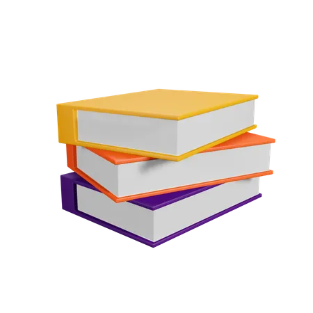 Books  3D Illustration