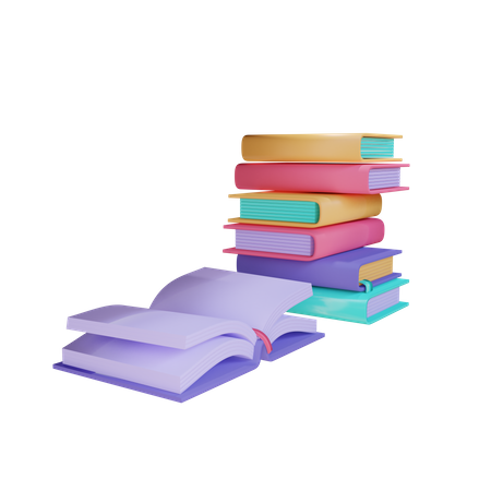 Books  3D Illustration