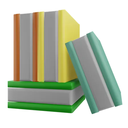 Illustration Of Three Books 3 D Rendering 3D Icon