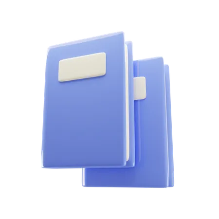 3 D Rendering Two Book Icon 3D Icon