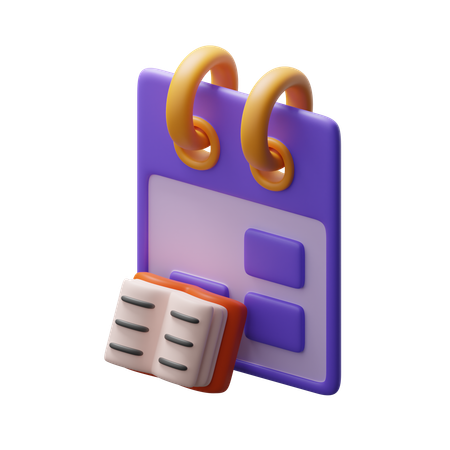 Books and calendars  3D Icon