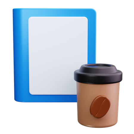 Books And Coffee  3D Icon