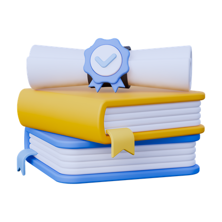 Books and Diplomas  3D Icon