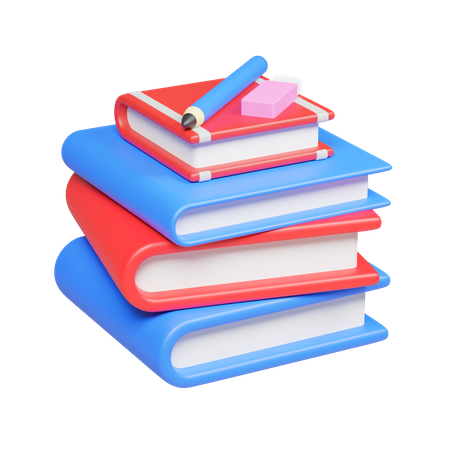 Books Pile  3D Icon