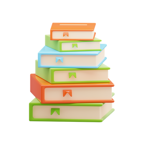 Books Pile  3D Icon