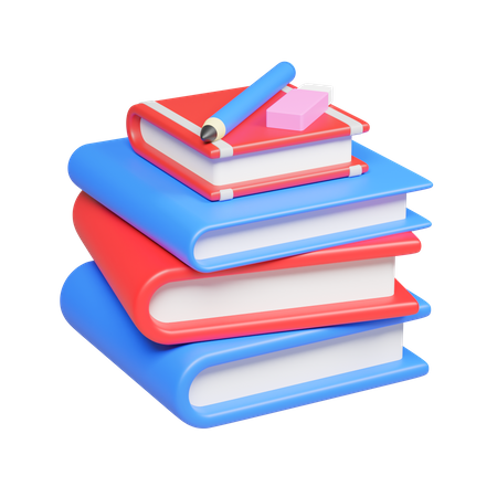 Books Pile  3D Icon