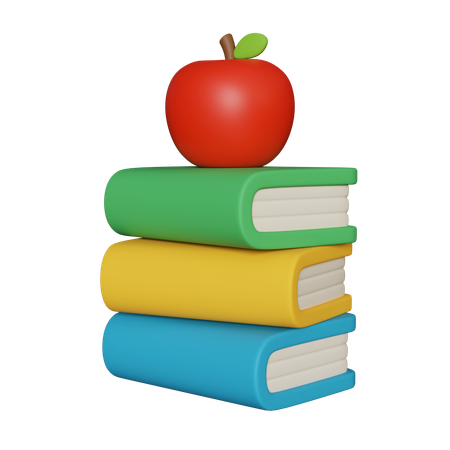 Books Stack  3D Icon