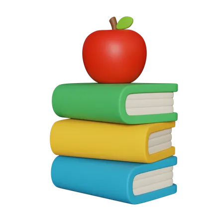 Books Stack  3D Icon