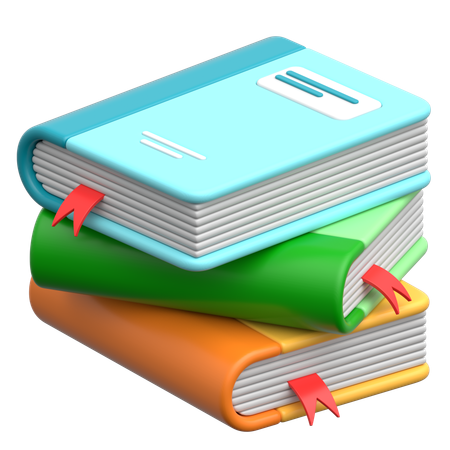 Books Stack  3D Icon