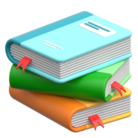 Books Stack  3D Icon