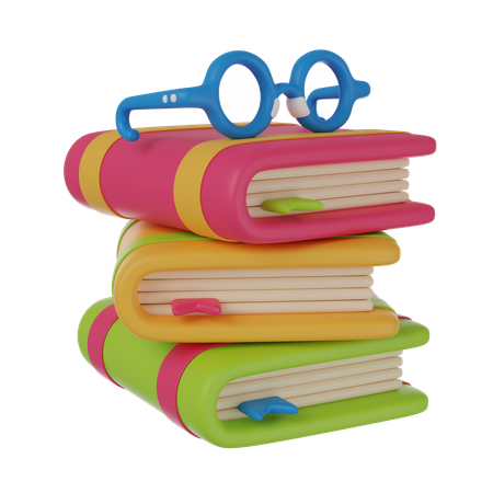 Books Stack  3D Icon