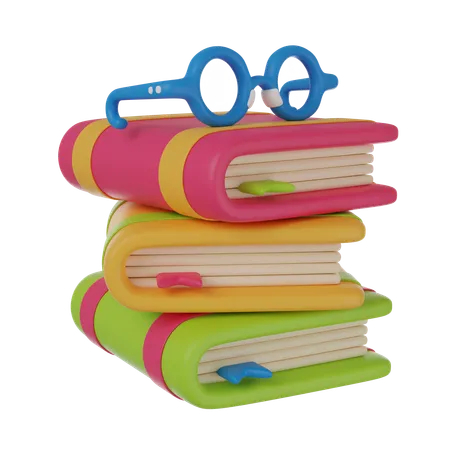 Books Stack  3D Icon